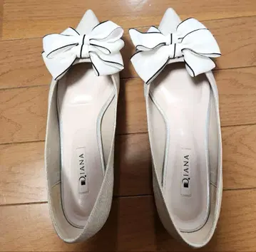 다이애나 베이지 리본 펌프스 브래드 신발 24.5cm