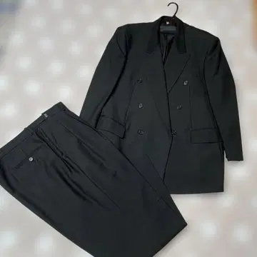 블랙 포멀 더블 브레스트 수트 3L 정도