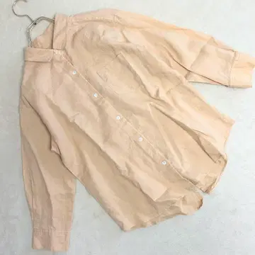 개럴개런트 린넨 100% 셔츠 베이지 봄/여름 내추럴 심플