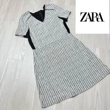 ZARA 기하학 패턴 반팔 원피스