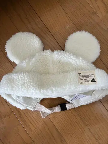 미키 귀도리 플리스 모자