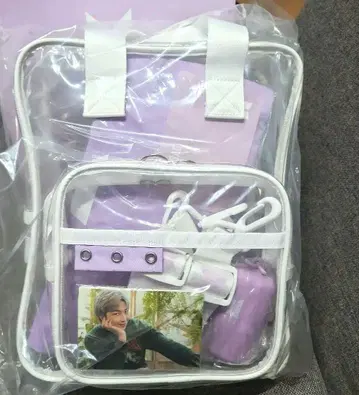 BTS MARCHBOX 퍼플 백 파우치 포함
