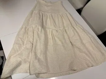 TWEED MIDI SKIRT 벌스데이 바쉬 트위드 스커트 에크루 S