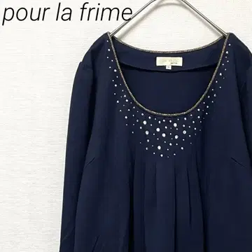 pour la frime 무릎 기장 원피스 플레어 큐빅 심플