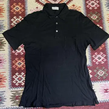 JOHN SMEDLEY 블랙 피케 셔츠 M