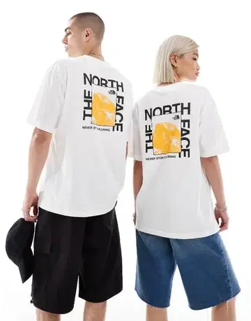 THE NORTH FACE 하프 돔 사진 백 프린트 티셔츠