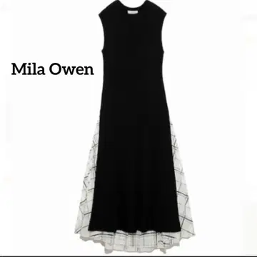 Mila Owen 미라 오웬 스커트 레이어드 슬리브리스 니트 원피스