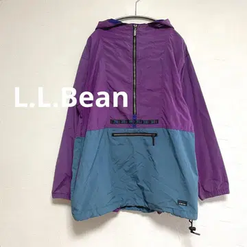 엘엘빈 80년대 나일론 아노락 후드티 하프 지퍼 티롤리안