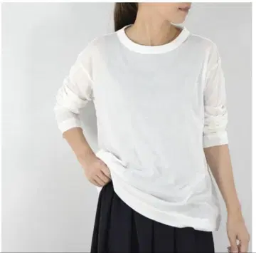 미즈이로 인드 crew neck wide P/O 블랙