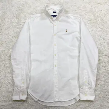 Ralph Lauren 스키니 핏 화이트 셔츠 포니 자수