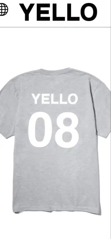 YELLO 08 티셔츠 SS 25 그레이