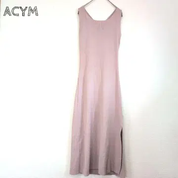 ACYM 백 오픈 슬릿 원피스 롱 원피스