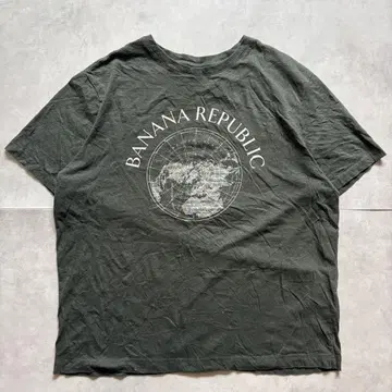 90s 00s BANANA REPUBLIC 지도 프린트 티셔츠