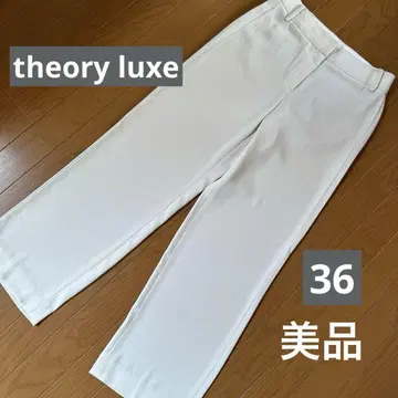 띠어리 럭스 화이트 S 팬츠 새상품급 36 포멀 오피스