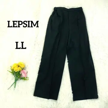 [ 렙심 ] 와이드 팬츠 LL 블랙 안감 부착 허리밴딩