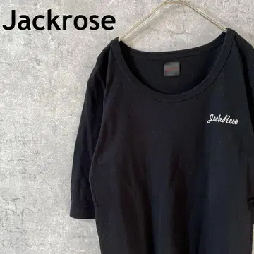 Jackrose 7부 소매 컷소 티셔츠 남성용 타이트 L 사이즈 블랙