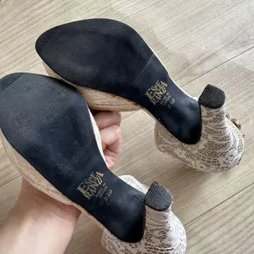 ESPERANZA 아이보리 레이스 하이힐