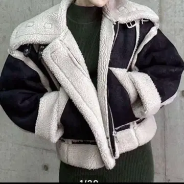 [새상품급] EMODA 무스탕 자켓 블랙