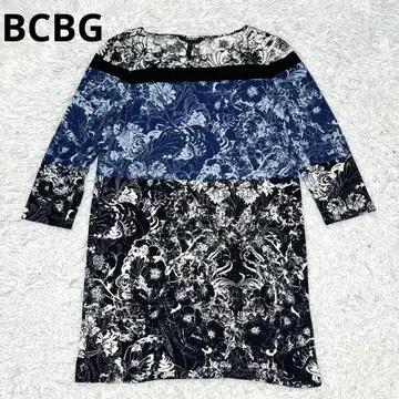 BCBG 맥스 아즈리아 꽃무늬 원피스 도킹 꽃 7부 기장
