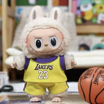 LABUBU Lakers 농구 유니폼 세트 옷 갈아입기