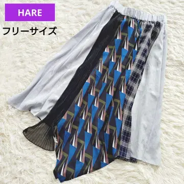 [ 하레 HARE ] 비대칭 플레어 롱 스커트 튤 전체 밴딩