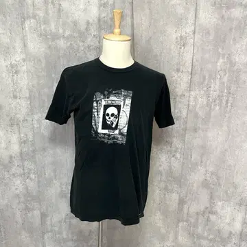 VOLCOM 스컬 프린트 미국 빈티지 구제 의류 티셔츠 심플