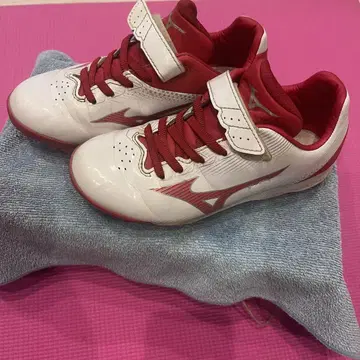 Mizuno 스파이크 슈즈 화이트/레드 20cm 소년 야구