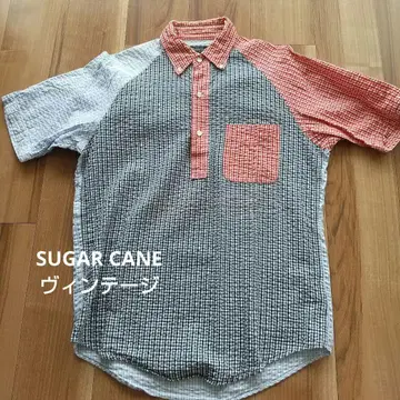 Sugar Cane 반팔 체크 셔츠 L 사이즈