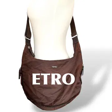 ETRO 에트로 원 숄더백 페이즐리 무늬 브라운 끈 로고