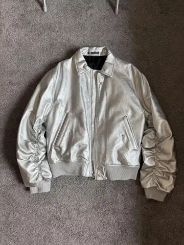자라 실버 MA-1 자켓 XL