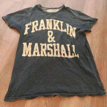 귀중한 이탈리아제 FRANKLIN & MARSHALL 다크 그레이 티셔츠