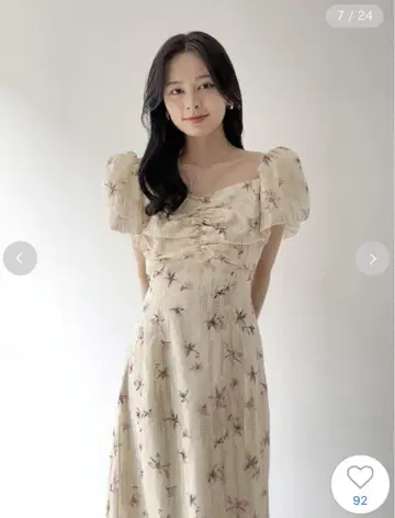 라메 도비 쉬폰 프린트 원피스 snidel
