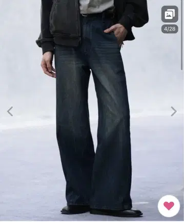 청바지 CURVED FLARE DENIM SLACKS 남성용/여성용
