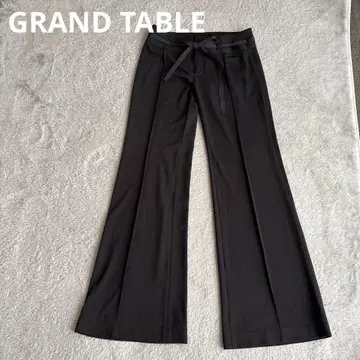 GRAND TABLE 블랙 팬츠 센터 프레스 예쁜 M 접촉 냉감