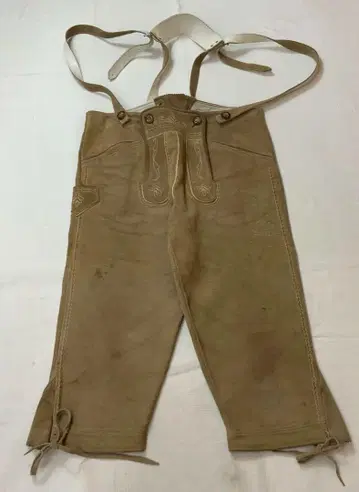 독일 레이더호젠 스웨이드 가죽 서스펜더 팬츠