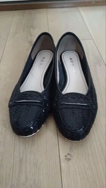 REGAL 블랙 뜨개질 로퍼