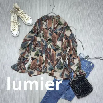 lumier 뤼미에 레트로 프린트 블라우스