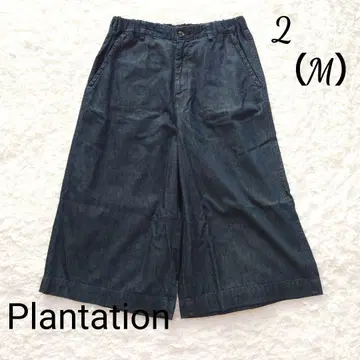 plantation 플랜테이션 와이드 데님 팬츠 가우초 팬츠