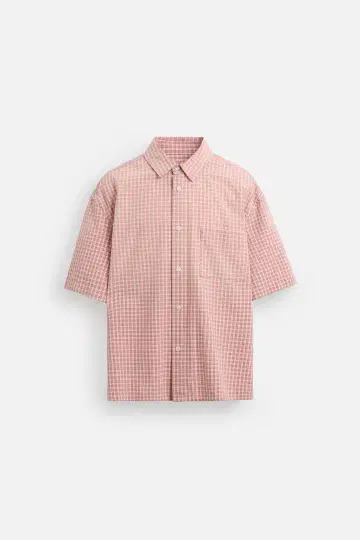 ZARA 체크 무늬 코튼 셔츠
