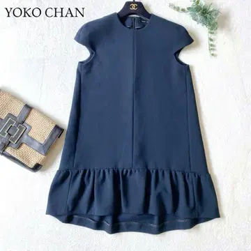 새상품급 YOKO CHAN 요코 짱 페플럼 원피스 블랙