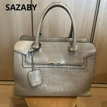 SAZABY 그레이 크로커다일 패턴 백