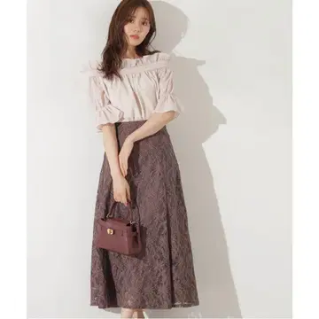 PROPORTION BODY DRESSING 레이스 플레어 스커트