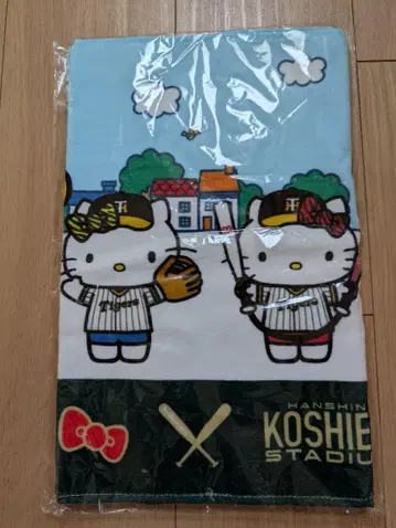 헬로키티 한신 타이거즈 타월 고시엔 미개봉 새상품