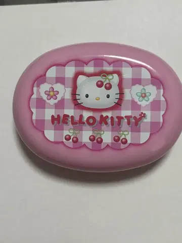 HELLO KITTY 체크 무늬 캔 케이스 헤이세이 레트로