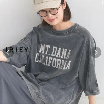 IRIEY 아이리 새상품 스노우 워시 가공 로고 티셔츠