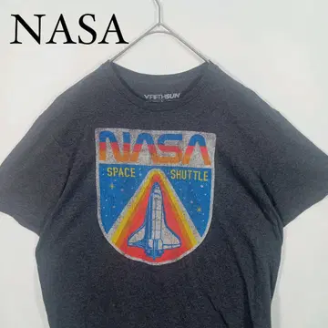 NASA 스페이스 셔틀 티셔츠 그레이 FIFTH SUN 기업 로고