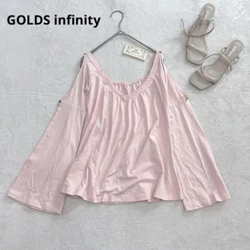 새상품 v147 GOLDS infinity 플레어 슬리브 오픈 숄더