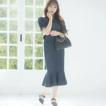 evelyn 오픈 카라 머메이드 OP F 사이즈