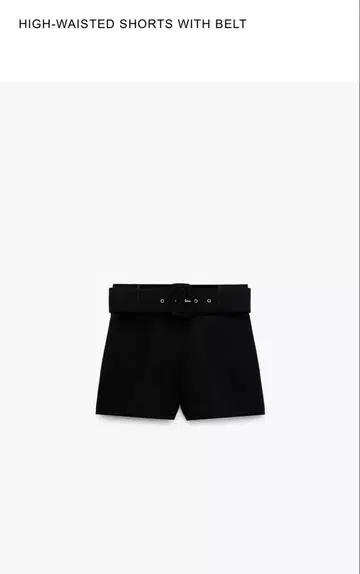 자라 숏팬츠 벨트 포함 블랙