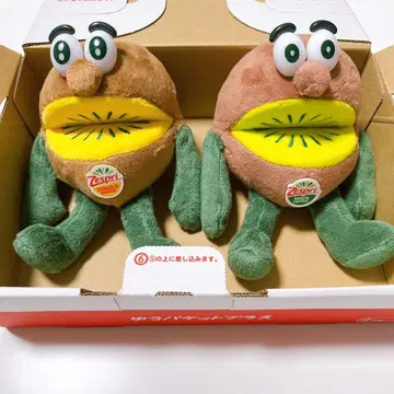제스프리 zespri 키위 브라더스 마스코트 봉제 인형 2개 세트